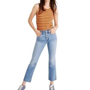 Madewell High Rise Cali Demi Boot Button Fly Jeans Kick Flare
